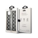 Karl Lagerfeld Monogram Stripe - Etui iPhone 14 Plus (szary)