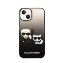 Karl Lagerfeld Gradient Ikonik Karl & Choupette - Etui iPhone 14 Plus (czarny)