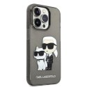 Karl Lagerfeld IML Glitter NFT Karl & Choupette - Etui iPhone 14 Pro Max (czarny)