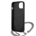 Karl Lagerfeld Leather Textured and Chain - Etui iPhone 13 (czarny)