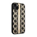 Karl Lagerfeld Monogram Stripe - Etui iPhone 14 Plus (brązowy)