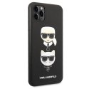 Karl Lagerfeld Saffiano Karl & Choupette Heads - Etui iPhone 11 Pro Max (czarny)