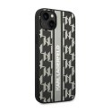 Karl Lagerfeld Monogram Stripe - Etui iPhone 14 (szary)