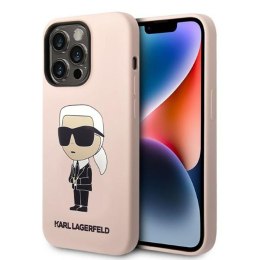 Karl Lagerfeld Silicone NFT Ikonik MagSafe - Etui iPhone 14 Pro (różowy)