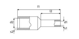 TULEJKA IZOLOWANA 1,5mm2 DUI-1,5-10CR CZERWONY (100szt.)