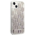 Karl Lagerfeld Monogram Liquid Glitter - Etui iPhone 14 (srebrny)