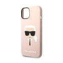 Karl Lagerfeld Silicone Ikonik Karl`s Head - Etui iPhone 14 Plus (różowy)