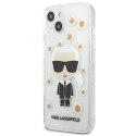 Karl Lagerfeld Iconic Karl Flower - Etui iPhone 13 Mini (przezroczysty)