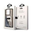 Karl Lagerfeld Liquid Glitter NFT Karl's Head - Etui iPhone 14 Pro Max (czarny)