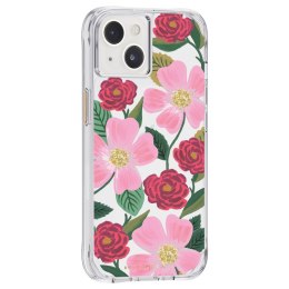 Rifle Paper Clear - Etui iPhone 14 / iPhone 13 zdobione złotem (Rose Garden)