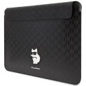 Karl Lagerfeld NFT Saffiano Monogram Ikonik Choupette Sleeve - Etui na notebook 14" (Czarny)