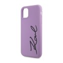 Karl Lagerfeld Silicone Signature - Etui iPhone 11 (Fioletowy)