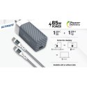 Energizer Ultimate - Ładowarka sieciowa podróżna Multiplug EU / UK / US GaN USB-C & USB-A 65W PD + Kabel USB-C (Czarny)