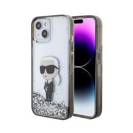 Karl Lagerfeld Liquid Glitter Ikonik - Etui iPhone 15 (przezroczysty)