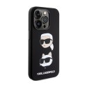 Karl Lagerfeld Silicone Karl & Choupette Heads - Etui iPhone 15 Pro Max (czarny)