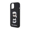 Karl Lagerfeld Silicone Karl & Choupette Heads - Etui iPhone 15 Plus (czarny)