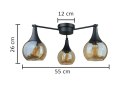 Lampa sufitowa 3xE27 STAR HONEY BLACK