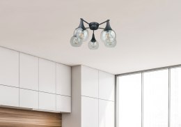 Lampa sufitowa 5xE27 STAR CLEAR BLACK