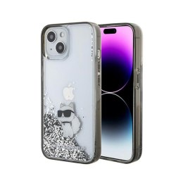 Karl Lagerfeld Liquid Glitter Choupette - Etui iPhone 15 (przezroczysty)