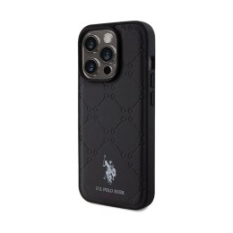 US Polo Assn Yoke Pattern - Etui iPhone 15 Pro (czarny)