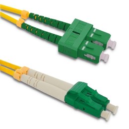 Qoltec Patchcord światłowodowy SC/APC - LC/APC | Singlemode | 9/125 | G652D | Duplex | 2m