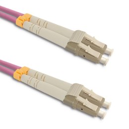 Qoltec Patchcord światłowodowy LC/UPC - LC/UPC | Multimode | 50/125 | OM4 | Duplex | 10m