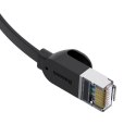 Płaski kabel sieciowy Baseus High Speed, Ethernet RJ45, Gigabit, Cat.6, 1m (czarny)