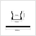 Profil Aluminiowy V-TAC 2mb Anodowany, Klosz Mleczny VT-8110