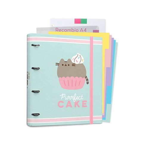 Pusheen - Segregator A4 z kartkami z kolekcji Foodie (4 ringi, gumka)