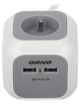 LISTWA ZASILAJĄCA OR-AE-13144 (4 GNIAZDA + 2 USB) ORNO