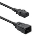 Qoltec Kabel przedłużający zasilający IEC C20/C13 | 3x1.5mm² | 1.2m