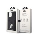 Karl Lagerfeld Saffiano Cardslot Karl & Choupette Metal Logo - Etui iPhone 15 Pro Max (czarny)