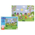 PUZZLE ŚWINKA PEPPA Z PRZYJACIÓŁMI 60 ELEMENTÓW DO UŁOŻENIA DLA DZIECI