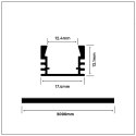 Profil Aluminiowy V-TAC 2mb Anodowany, Klosz Mleczny VT-8116