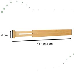 Organizer do szuflady bambusowy separator regulowany na sztućce narzedzia 56cm 1sztuka