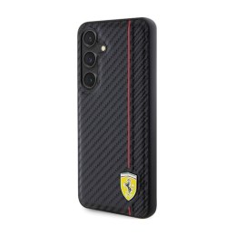 Ferrari Carbon Printed Line - Etui Samsung Galaxy S24+ (czarny)