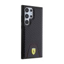 Ferrari Carbon Stitched Bottom - Etui Samsung Galaxy S24 Ultra (czarny)