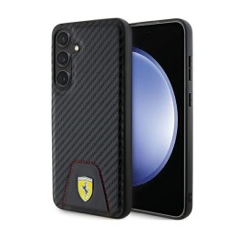 Ferrari Carbon Stitched Bottom - Etui Samsung Galaxy S24+ (czarny)