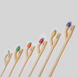 Foley dwudrożny silikonowany-CH-16 z balonem 5-10ml 10sztuk Cewnik dwudrożny 100% silikon