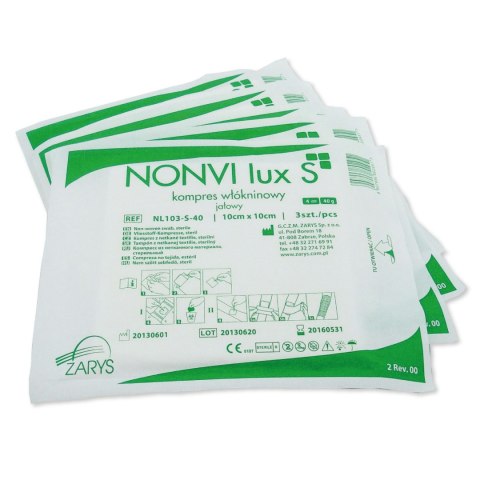 ZARYS NONVI LUX S 5 cm x 5 cm Kompres włókninowy jałowy, 4 warstwowy, 3 × 25 szt. ZARYS NONVI LUX S 5 cm x 5 cm Kompres włókninowy jałowy, 4 warstwowy, 3 × 25 szt.