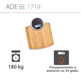 ADE BE1719 Luna Bambusowa, mechaniczna i cyfrowa waga łazienkowa