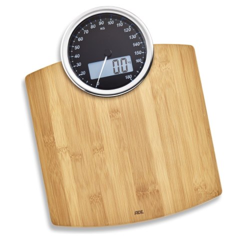 ADE BE1719 LUNA Waga łazienkowa bambusowa, cyfrowo-mechaniczna, do 180 kg ADE BE1719 LUNA Waga łazienkowa bambusowa, cyfrowo-mechaniczna, do 180 kg