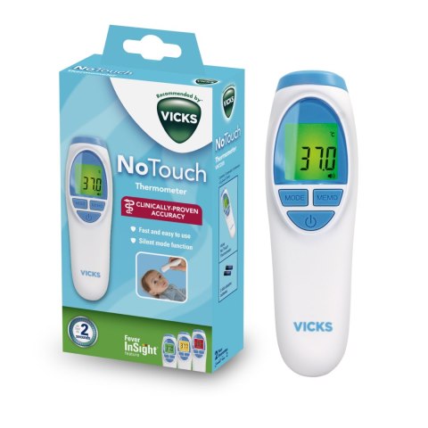 VICKS VNT200 Termometr bezdotykowy, szybki pomiar na czole z funkcją Fever InSight VICKS VNT200 Termometr bezdotykowy, szybki pomiar na czole z funkcją Fever InSight