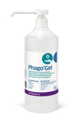 PHAGO GEL 1L Z POMPKĄ Medilab żel do higienicznej i chirurgicznej dezynfekcji rąk