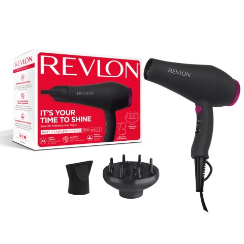 Revlon Perfect Heat Smooth Brilliance RVDR5251E1 Suszarka do włosów z dyfuzorem i zwężką