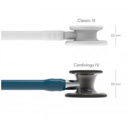 Stetoskop Littmann Cardiology IV 6234 Stetoskop kardiologiczny High Polish SmokeFinish, przew.błękit,trzon lustrz,lira czarna