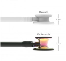 Stetoskop Littmann Cardiology IV 6240 Stetoskop kardiologiczny High Polish RainbowFinish, przew.czarn,trzon smoke,lira smoke