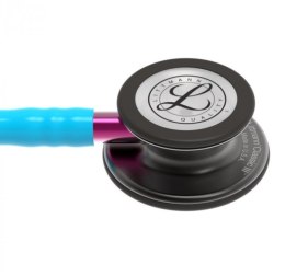 Stetoskop Littmann Classic III 5872 Stetoskop internistyczny Smoke, przewód turkusowy, lira - smoke, trzonek różowy