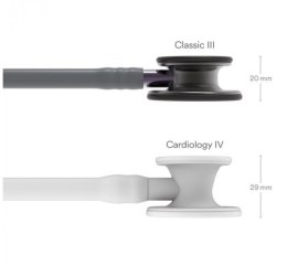 Stetoskop Littmann Classic III 5873 Stetoskop internistyczny Smoke, przewód szary, lira smoke, trzonek szaro-fioletowy