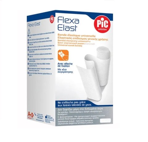 PIC FLEXA ELAST 6 cm x 4,5 m Bandaż elastyczny uniwersalny z zapinką, 10 szt. PIC FLEXA ELAST 6 cm x 4,5 m Bandaż elastyczny uniwersalny z zapinką, 10 szt.